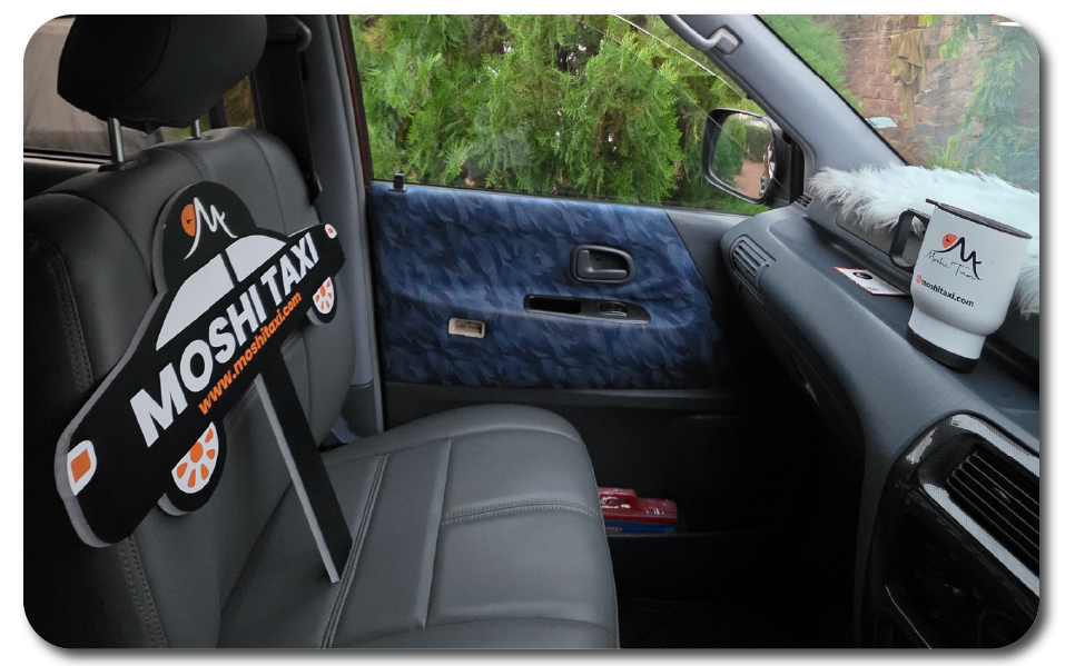 Inside Moshi Taxi